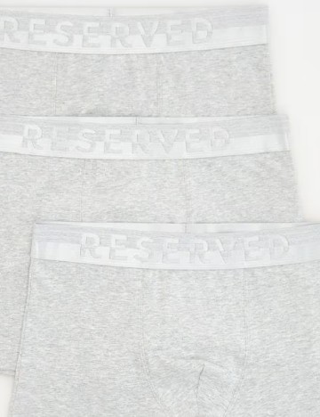 Set Boxeri 3 perechi Reserved, gri