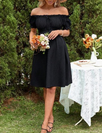 Rochie scurta SHEIN Maternity, negru