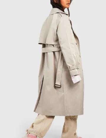 Trench Boohoo, gri