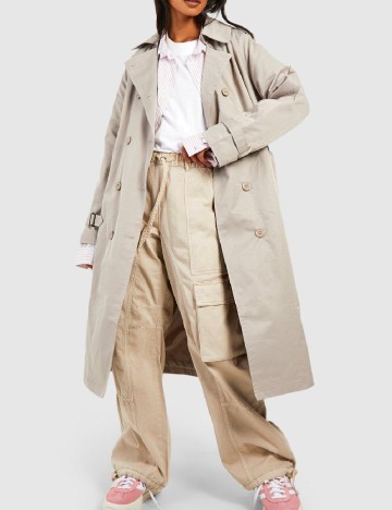 Trench Boohoo, gri