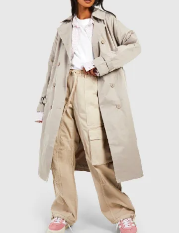Trench Boohoo, gri