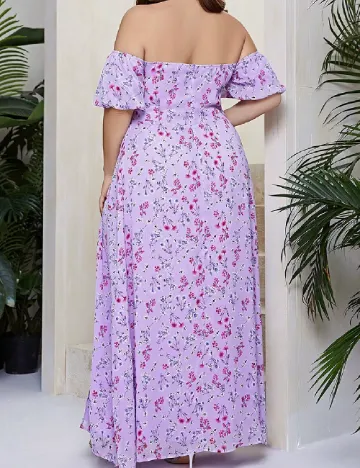 Rochie lunga Double Crazy Plus Size, mov