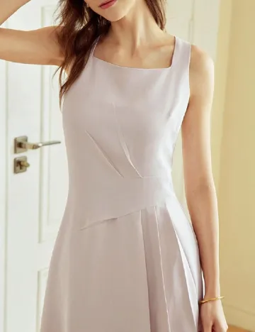 Rochie medie MOTF, roz pal