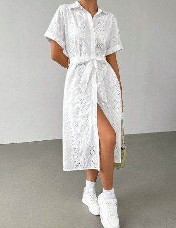 Rochie medie SHEIN, alb