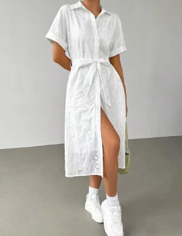 Rochie medie SHEIN, alb
