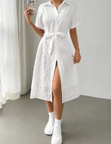 Rochie medie SHEIN, alb