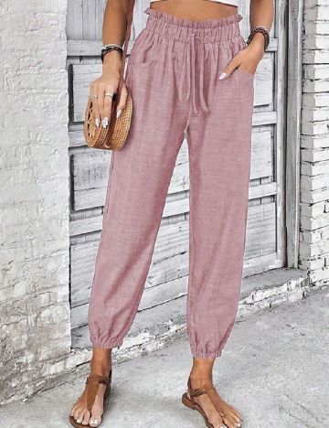 Pantaloni SHEIN, roz