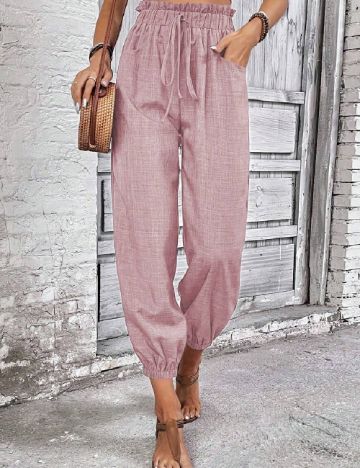 Pantaloni SHEIN, roz