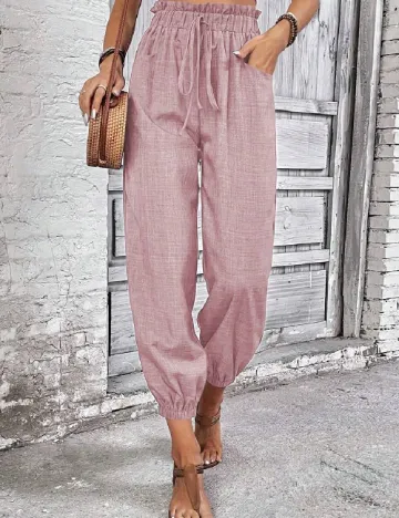 Pantaloni SHEIN, roz
