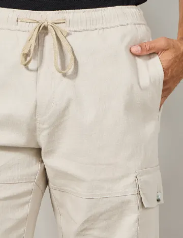 Pantaloni Styli, crem Crem
