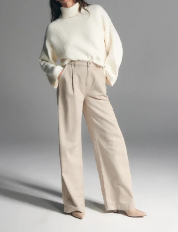 Pantaloni Reserved, bej Crem