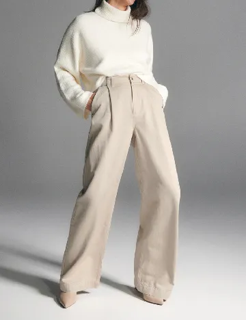 Pantaloni Reserved, bej Crem