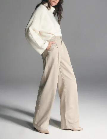 Pantaloni Reserved, bej Crem