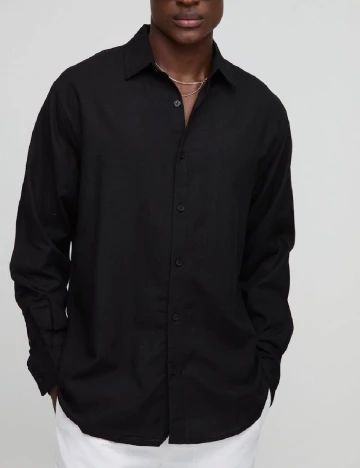 Camasa Oversize Boohoo MAN, negru