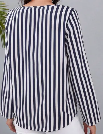 Bluza SHEIN, bleumarin/alb