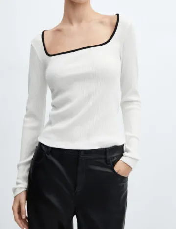 Bluza Mango, alb Alb