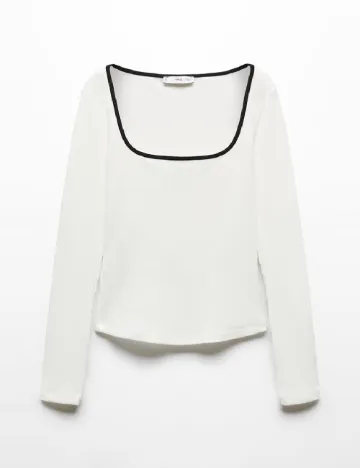 Bluza Mango, alb Alb