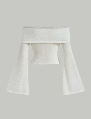 Top SHEIN, ecru