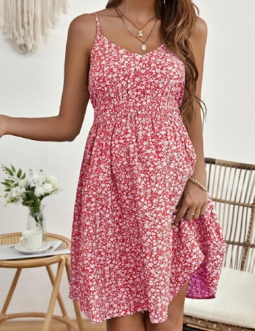 Rochie scurta SHEIN Maternity, rosu