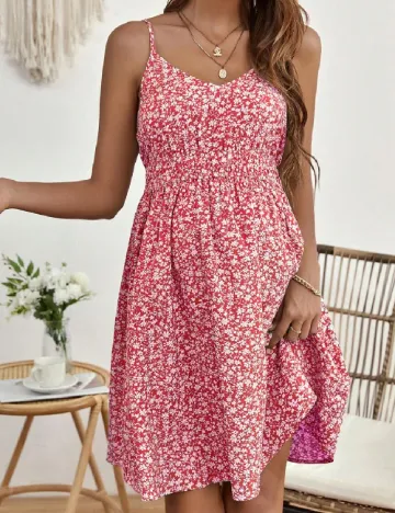 Rochie scurta SHEIN Maternity, rosu