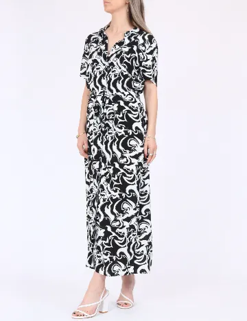 Rochie medie Vero Moda, alb/negru