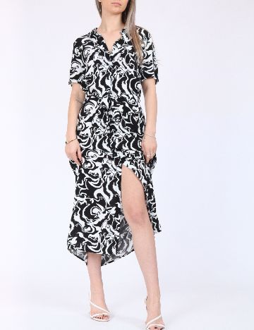Rochie medie Vero Moda, alb/negru
