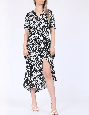 Rochie medie Vero Moda, alb/negru