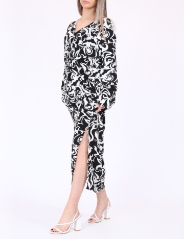 Rochie medie Vero Moda, alb/negru