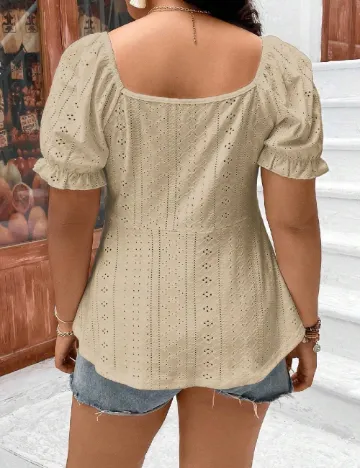 Bluza SHEIN CURVE, crem Crem