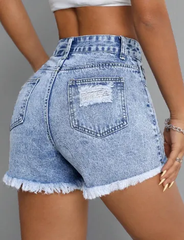 Pantaloni scurti SHEIN, albastru