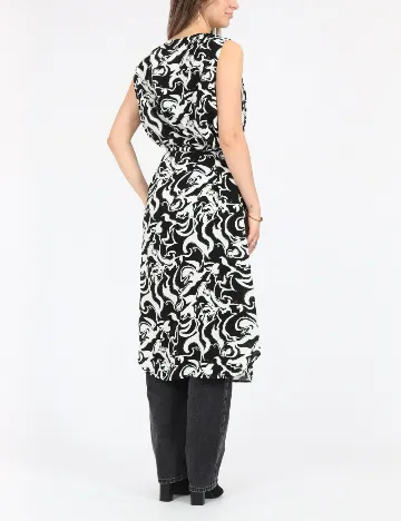 Cardigan Vero Moda, alb/negru