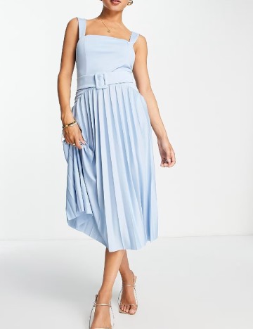 Rochie medie ASOS, albastru