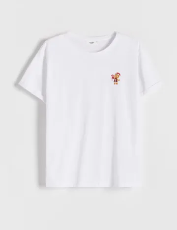 Tricou Reserved, alb Alb