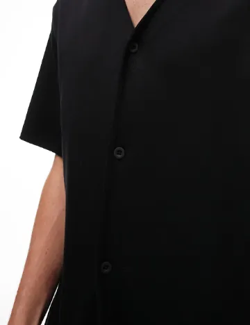 Camasa Topman, negru Negru