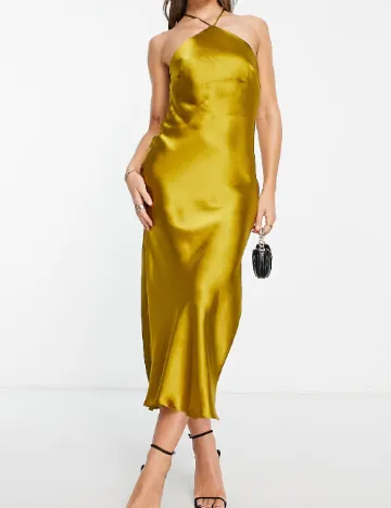 Rochie medie ASOS, mustar Galben