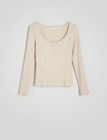 Bluza Reserved, crem Crem
