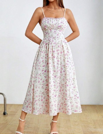 Rochie medie SHEIN, alb