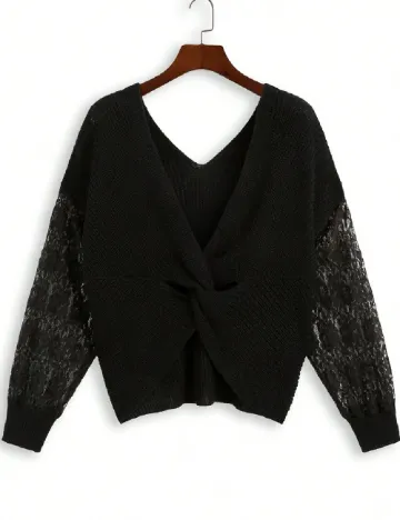 Pulover SHEIN CURVE, negru