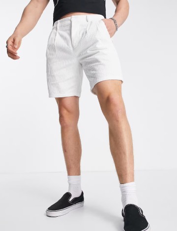 Pantaloni scurti ASOS, alb