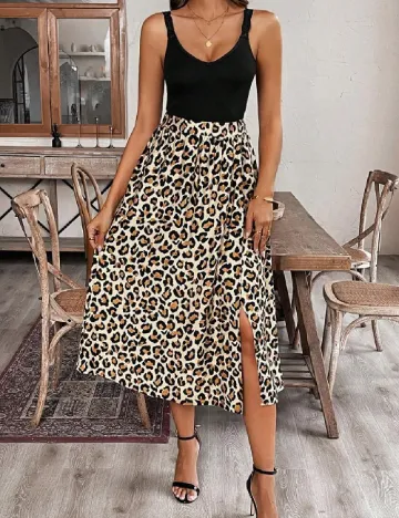 Rochie medie SHEIN, animal print Animal print