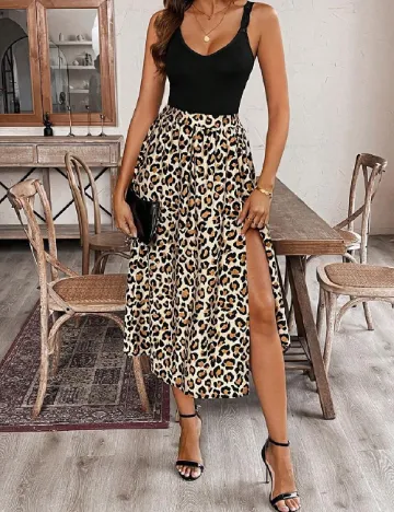 Rochie medie SHEIN, animal print Animal print