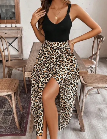 Rochie medie SHEIN, animal print Animal print
