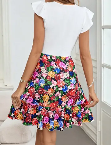 Rochie scurta SHEIN, floral print