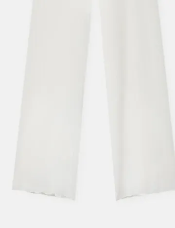 Pantaloni Pull&Bear, alb