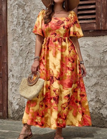 Rochie lunga SHEIN CURVE, mix culori