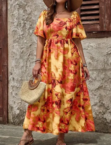 Rochie lunga SHEIN CURVE, mix culori