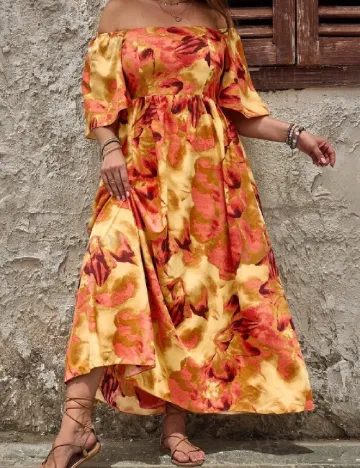 Rochie lunga SHEIN CURVE, mix culori