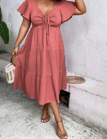 Rochie medie SHEIN CURVE, roz