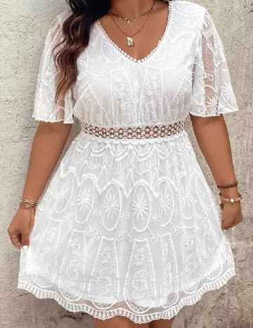 Rochie scurta SHEIN CURVE, alb