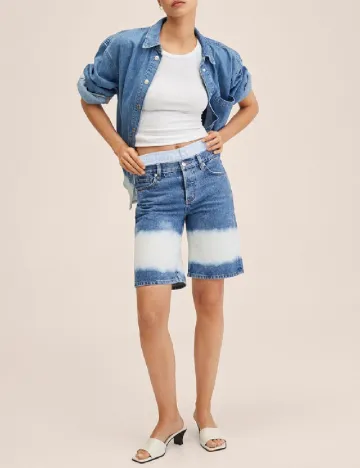 Pantaloni scurti Mango, albastru Albastru